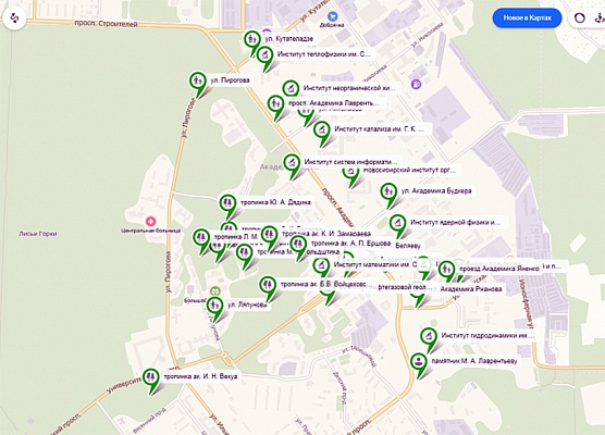 Студенты НГУ создали интерактивную карту достопримечательностей Академгородка