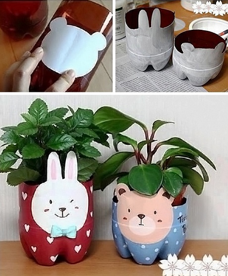 Цветочный горшок из всего!